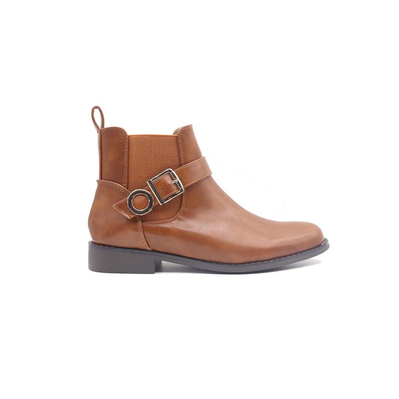 Bottines plates avec une tirette sur le coté – Image 3