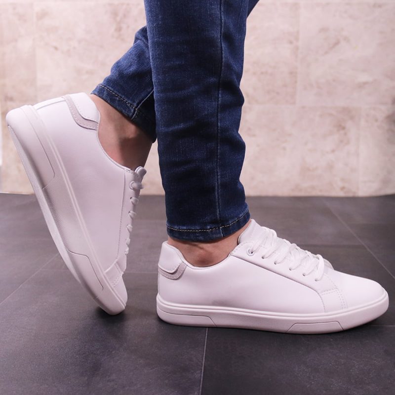 Baskets à lacets avec talon contrastant