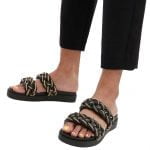 black-plaited-chain-chunky-sliders