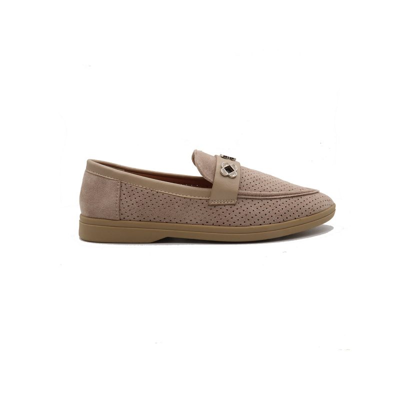 Mocassins à talon plat ornés de fleurs en métal – Image 4