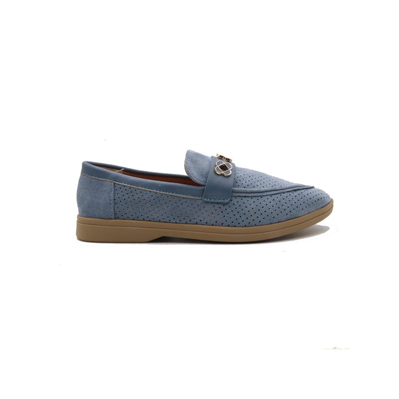 Mocassins à talon plat ornés de fleurs en métal – Image 6