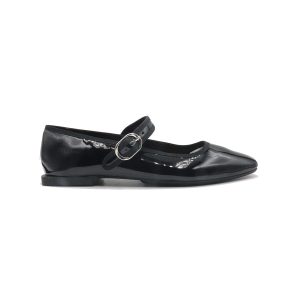 Ballerines plats avec effet verni avec Fermeture à bride