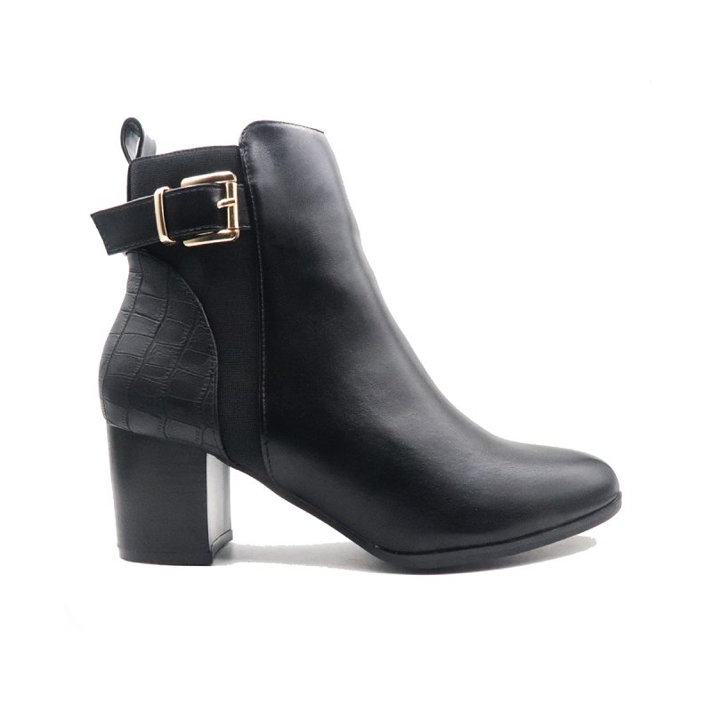 Bottines à talons effet croco – Image 3