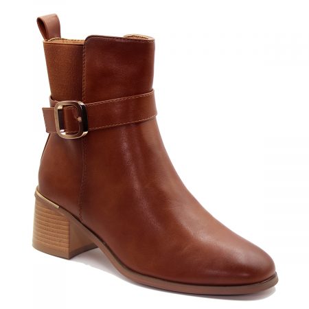 Bottines chic ornées d'une boucle tendance
