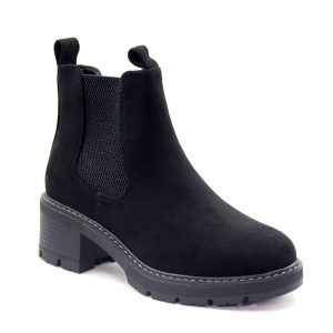 Bottines à Talon Epais et Élastiques Latéraux