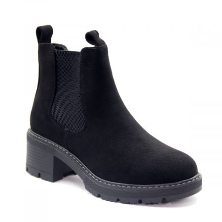 Bottines à Talon Epais et Élastiques Latéraux