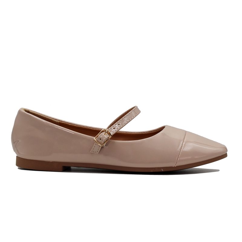 Ballerines bicolores vernies avec bride et bout pointu – Image 3
