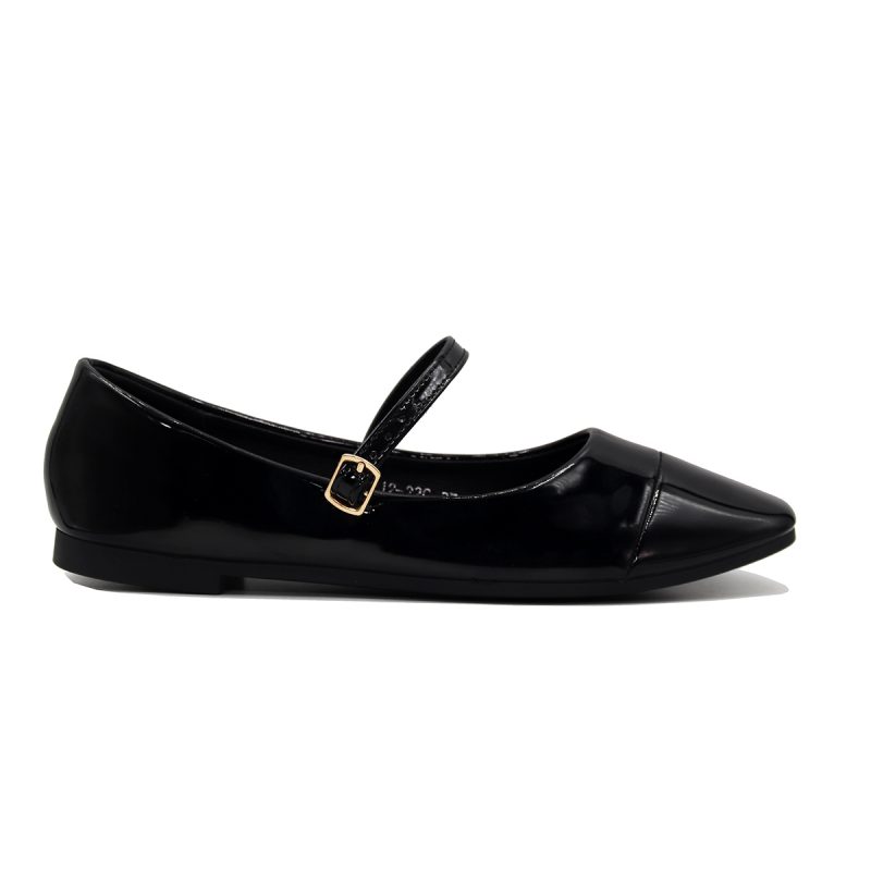 Ballerines bicolores vernies avec bride et bout pointu – Image 2