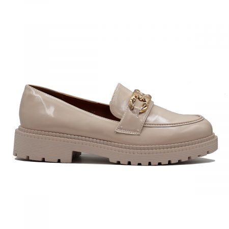 Mocassins à semelle épaisse avec boucle décorative