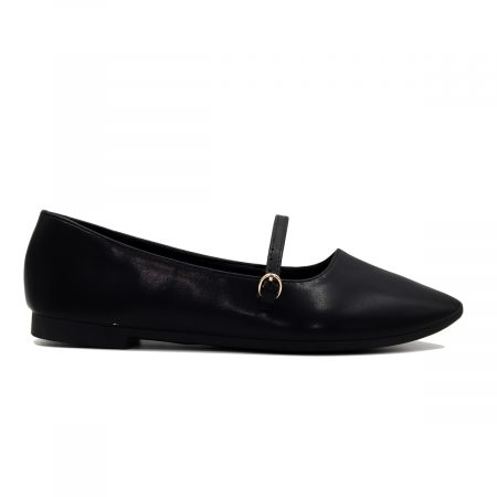 Ballerines minimalistes à bride ajustable et bout pointu