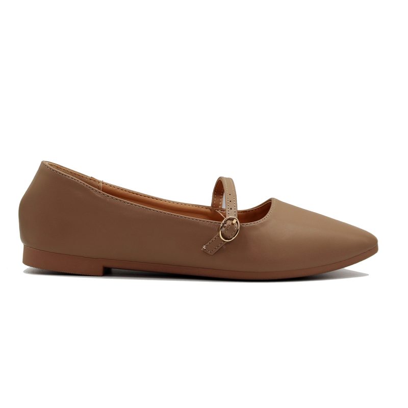 Ballerines minimalistes à bride ajustable et bout pointu – Image 2