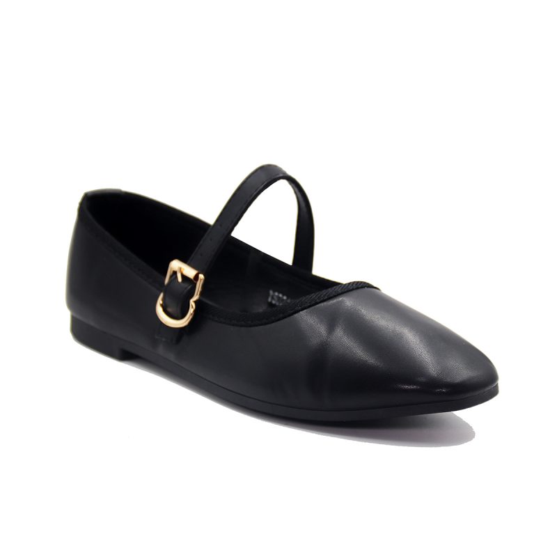 Élégantes Ballerines à Bride avec Boucle Dorée