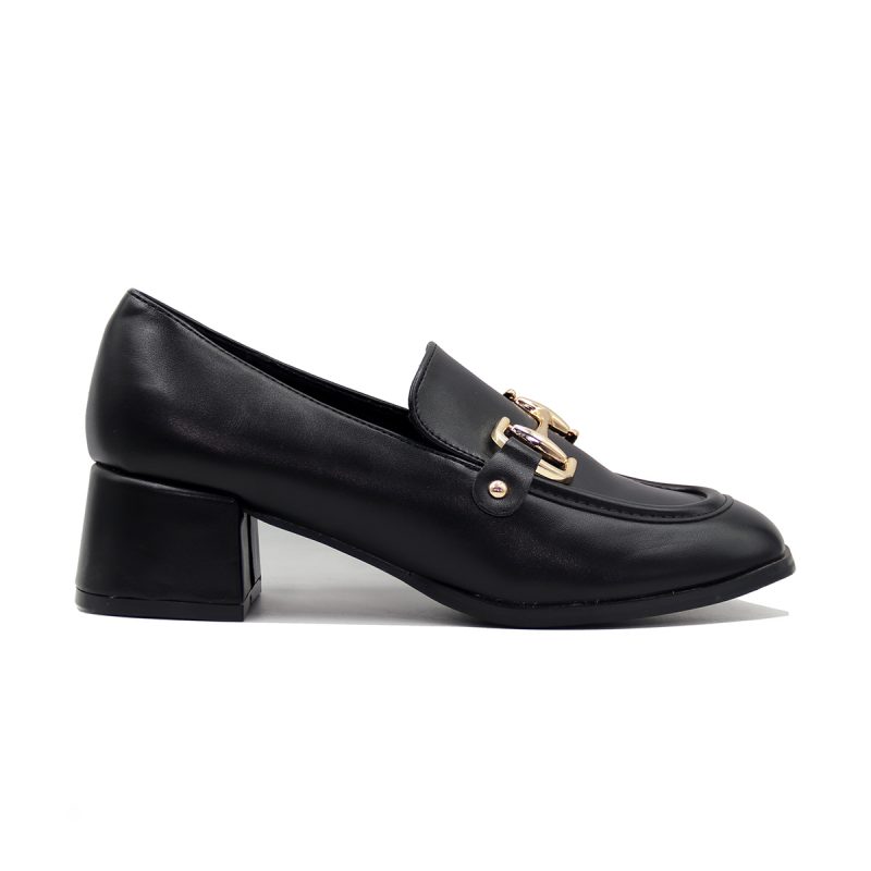 Mocassins élégants avec ornement métallique et talon bas confortable – Image 2