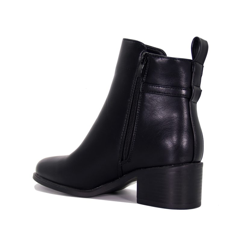 Bottines élégantes à talon carré avec fermeture éclair pratique – Image 2