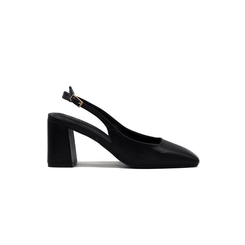 Escarpins slingback à talon bloc et bout pointu – Image 2