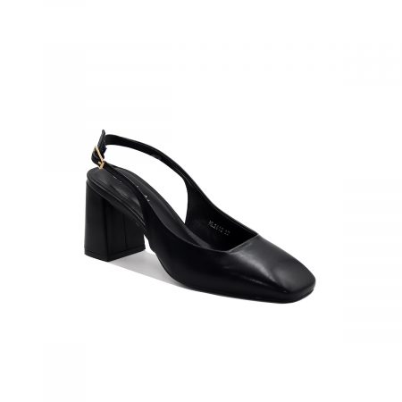 Escarpins slingback à talon bloc et bout pointu