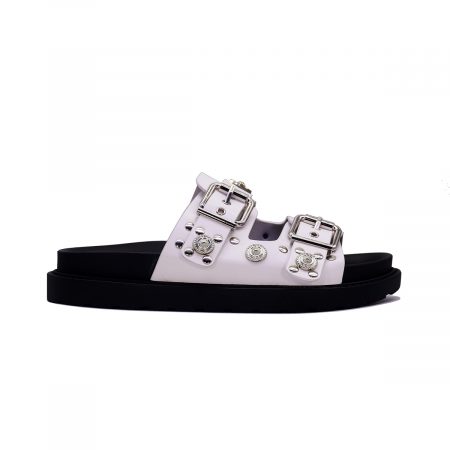 Mules à double boucle et détails métalliques