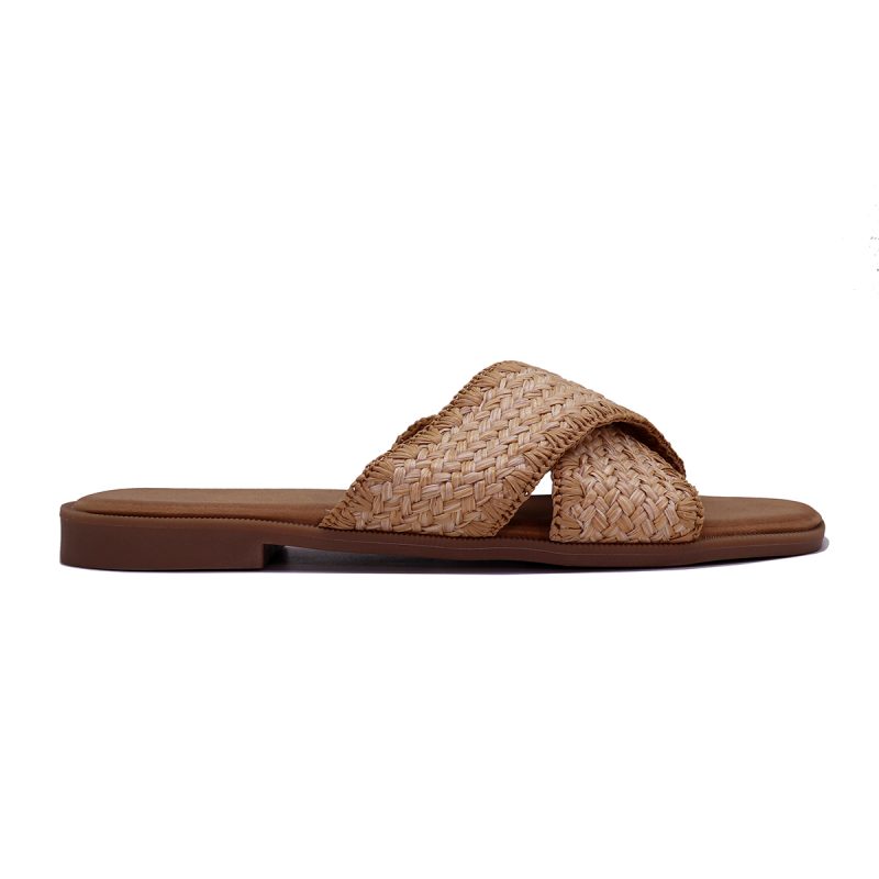 Mules plates tressées à brides croisées – Image 3