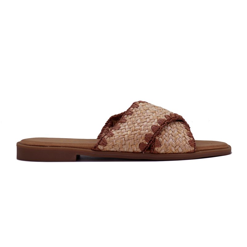 Mules plates tressées à brides croisées – Image 4
