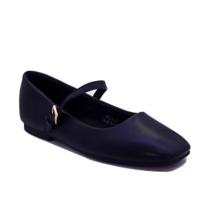 Ballerines vernies à bride fine et boucle dorée
