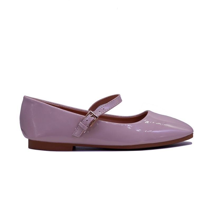 Ballerines vernies à bride fine et boucle dorée – Image 3
