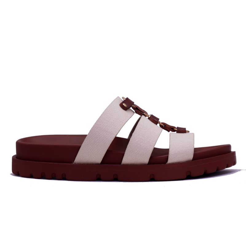 Mules à brides croisées avec semelle épaisse et détails métalliques – Image 3