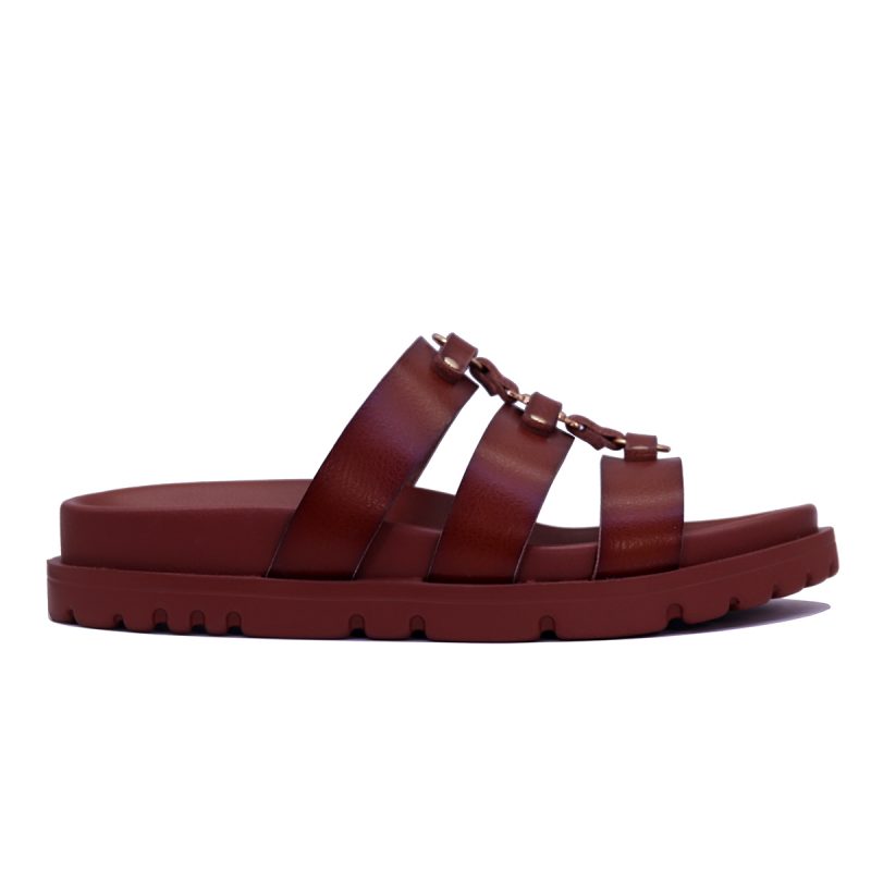 Mules à brides croisées avec semelle épaisse et détails métalliques – Image 7
