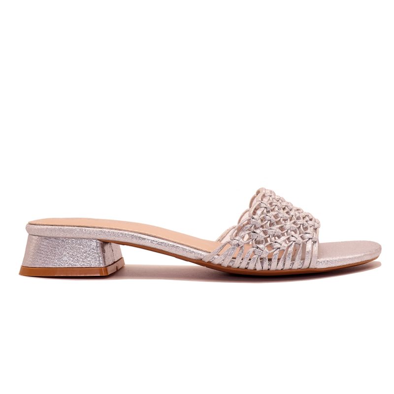Mule à talon carré avec bride tressée effet filet – Image 6