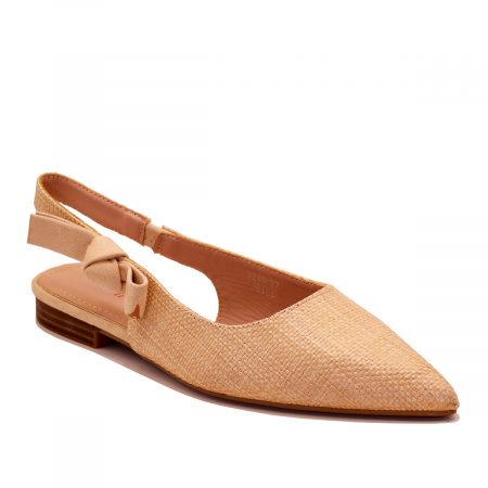 Ballerine slingback à bout pointu et nœud latéral
