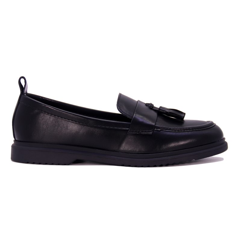Mocassin à semelle souple avec pompons décoratifs – Image 4