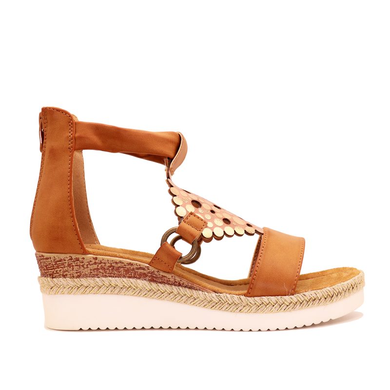 Sandales Compensées Femme Élégantes avec Détails Métalliques – Image 2