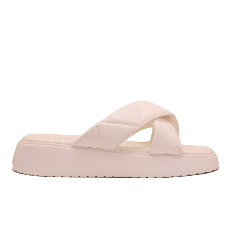 Mule plateforme à brides croisées matelassées – Image 2