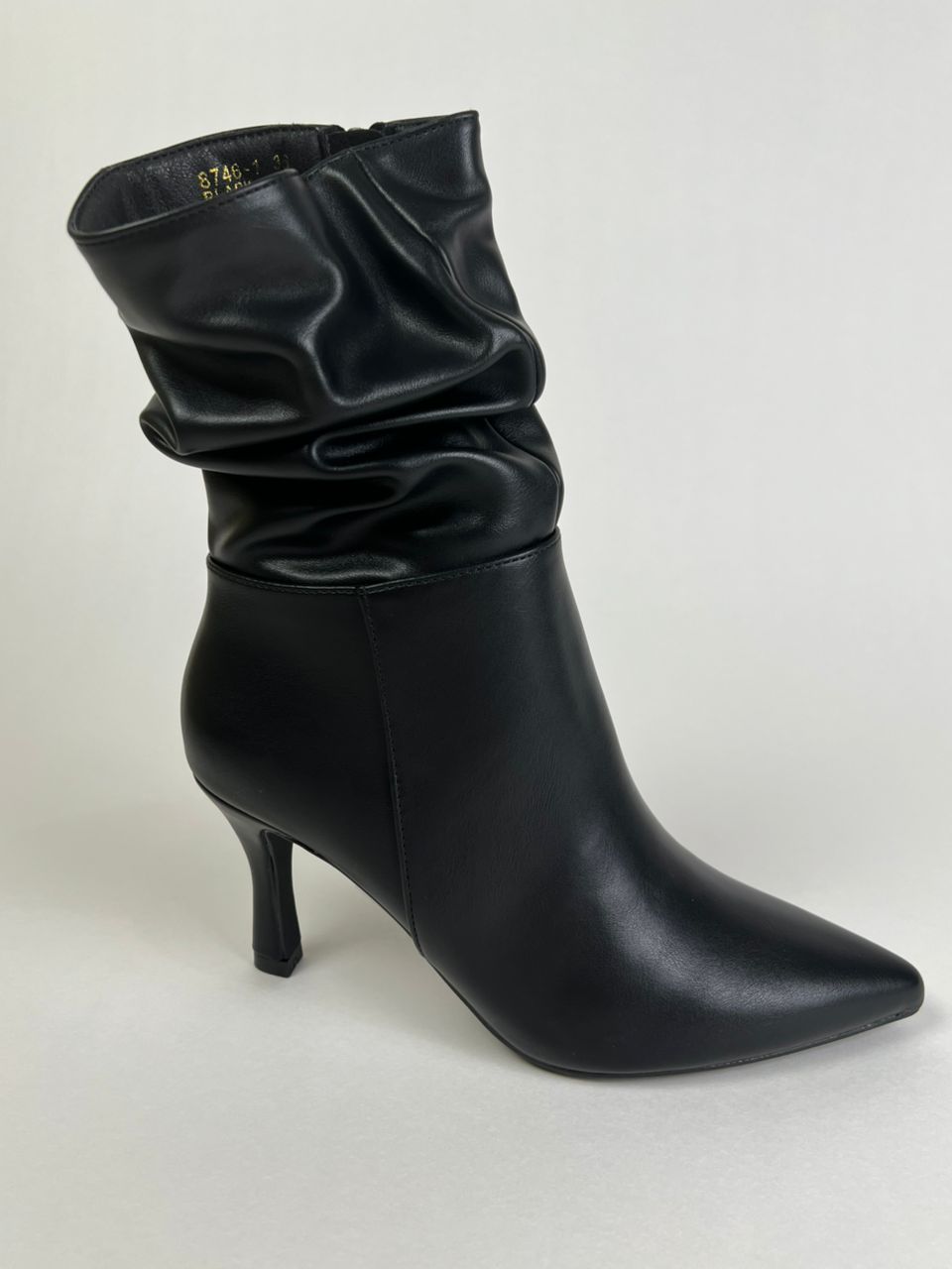 Bottine plissée à talon aiguille – Élégance et audace – Image 5
