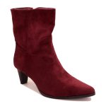 Bottine à talon suédée élégante