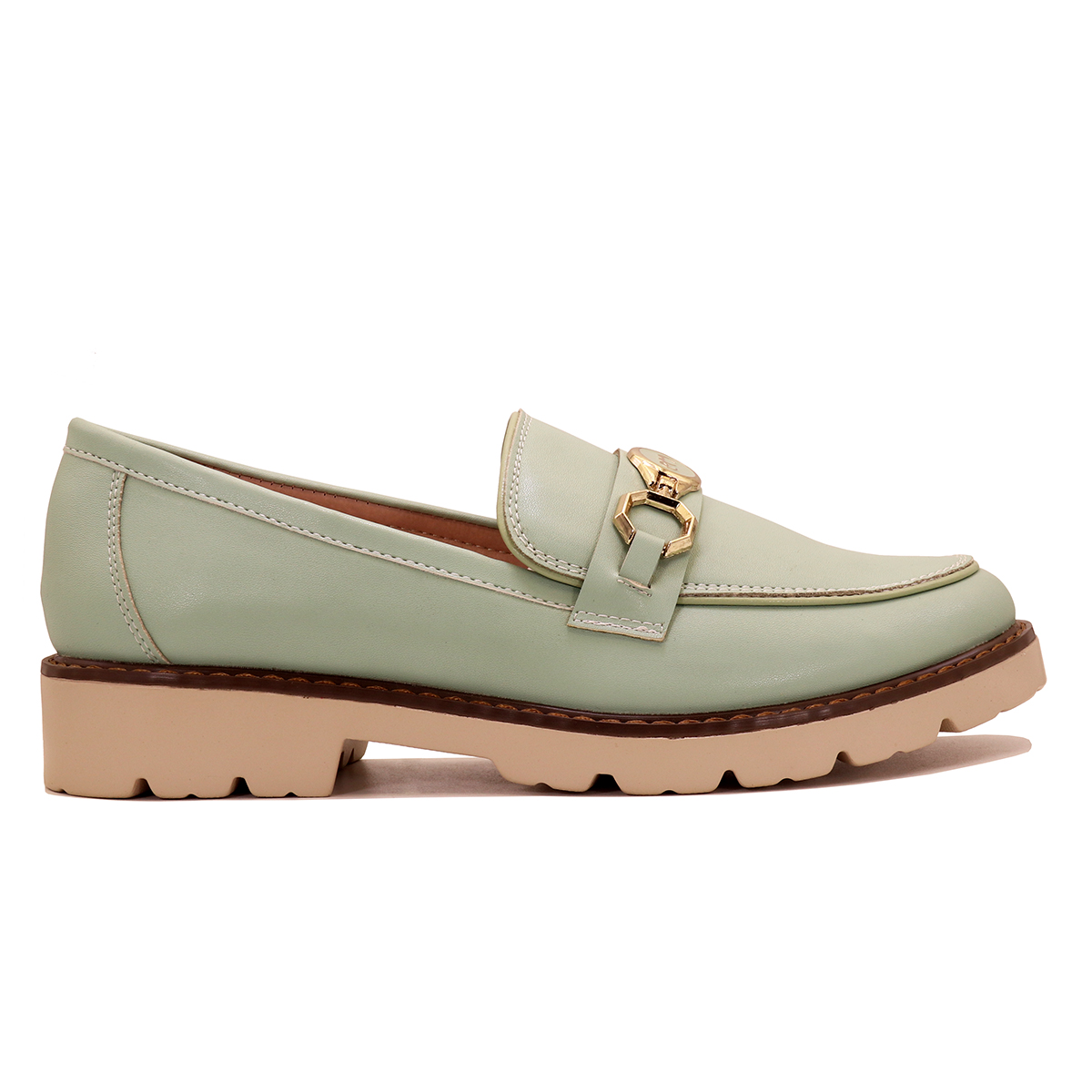 Mocassin à Semelle Crantée et Ornement Métallique – Image 2