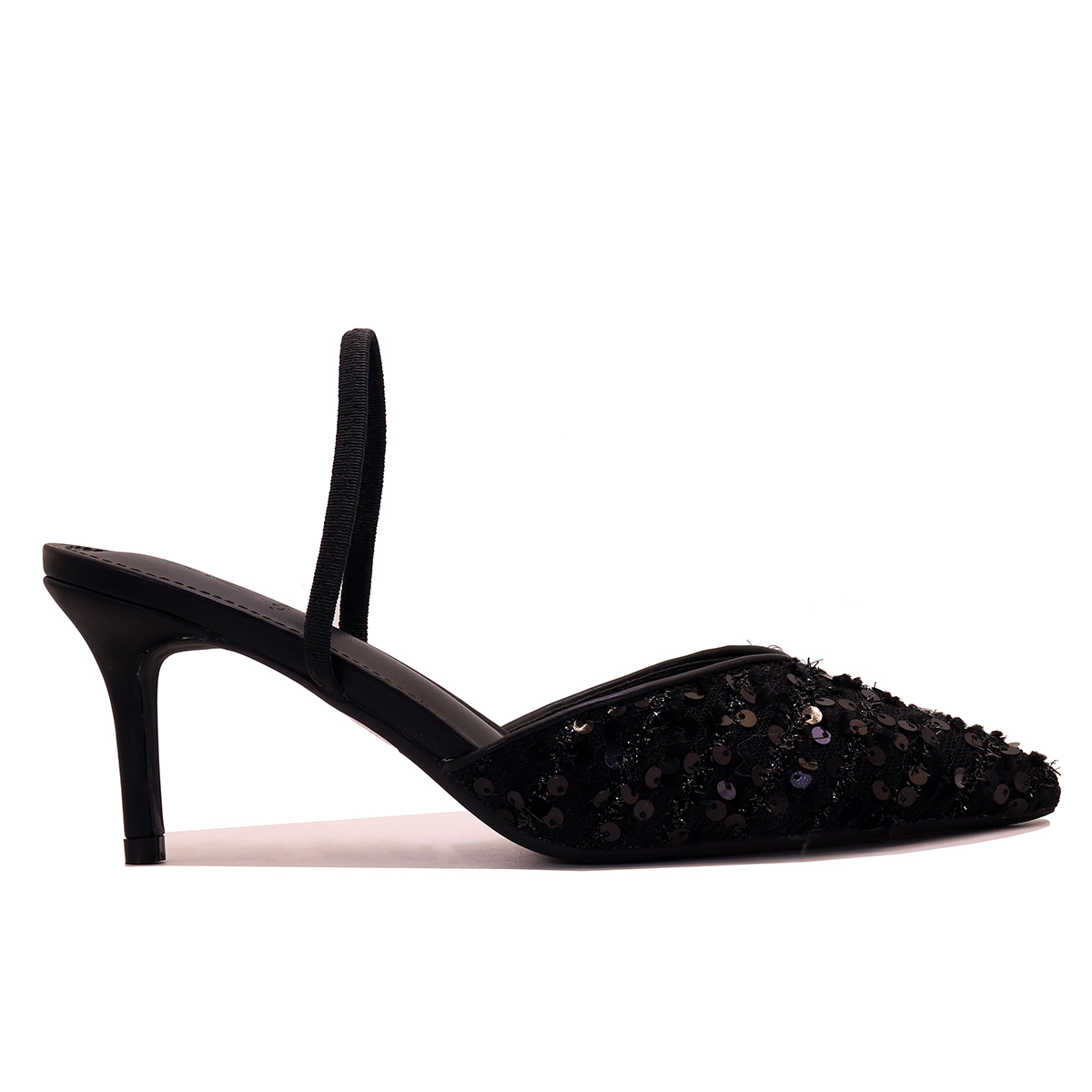 Escarpin Slingback à Talon Fin et Finition Texturée – Image 2